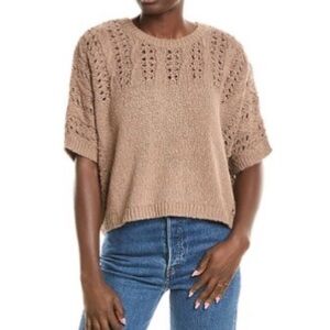 Splendid Mason Short Sleeve Sweater in Machiatto